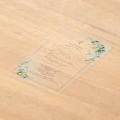 PixDezines H2 Eucalyptus First Holy Communion Invi Acryleinladungen (Ablage )