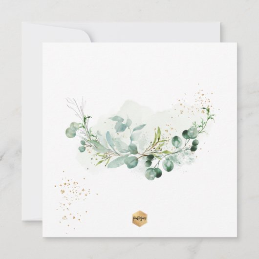 PixDezines H2 Eukalyptus Bestätigung Einladung (Rückseite)