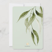 PixDezines H2 Eukalyptus Grünes Brautparty Einladung (Rückseite)