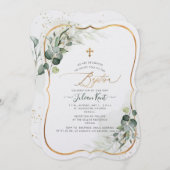 PixDezines H2 Eukalyptus Taufe Einladung (Vorne/Hinten)