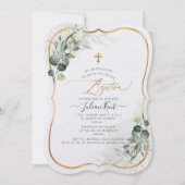 PixDezines H2 Eukalyptus Taufe Einladung (Vorderseite)