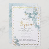 PixDezines H2 Eukalyptus Taufen Einladung (Vorne/Hinten)