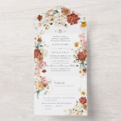 PixDezines H2 Fall Garden Blume All In One Einladung (Innen Boden)