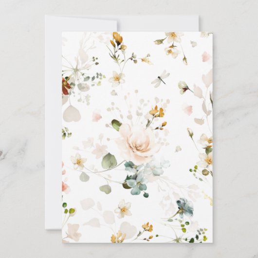 PixDezines H2 Fall Garden Blume Boho Wedding Inv Einladung (Rückseite)