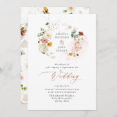 PixDezines H2 Fall Garden Blume Boho Wedding Inv Einladung (Vorne/Hinten)