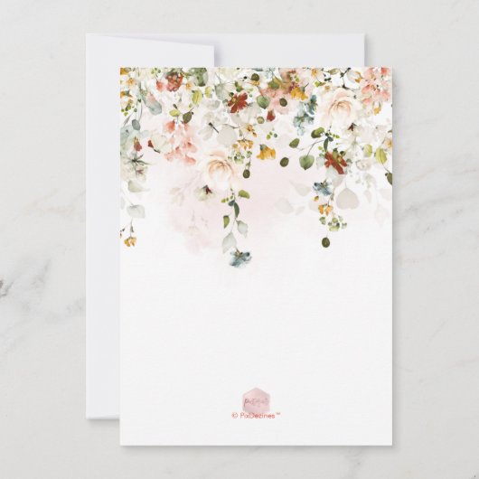 PixDezines H2 Fall Garden Blume Brautparty Save The Date (Rückseite)