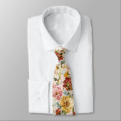 PixDezines H2 Fall Garden Blume Neck Tie Krawatte (Gebunden)