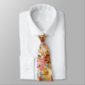 PixDezines H2 Fall Garden Blume Neck Tie Krawatte (Gebunden)