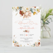 PixDezines H2 Fall Garden Blume Probe Abendessen Einladung (Stehend Vorderseite)