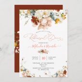 PixDezines H2 Fall Garden Blume Probe Abendessen Einladung (Vorne/Hinten)