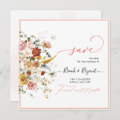 PixDezines H2 Fall Garden Blume Save the Date (Vorne/Hinten)