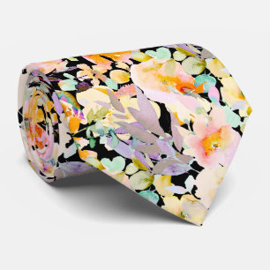 PixDezines H2 Frühlingsblumen Blush Senf Krawatte