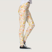 PixDezines H2 Frühlingsblumen Blush Senf Leggings (Rechts)