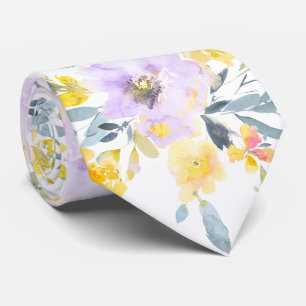 PixDezines H2 Frühlingsblumen Gelbe Rosen Krawatte