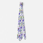 PixDezines H2 Frühlingsblumen Violett Lila Rose Krawatte (Vorderseite)