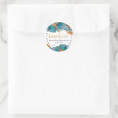 PixDezines H2 Galaxy Moderne Abstrakte Bar Mitzvah Runder Aufkleber (Tasche)