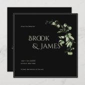 PixDezines H2 Grüne Eukalyptus Save the Date (Vorne/Hinten)