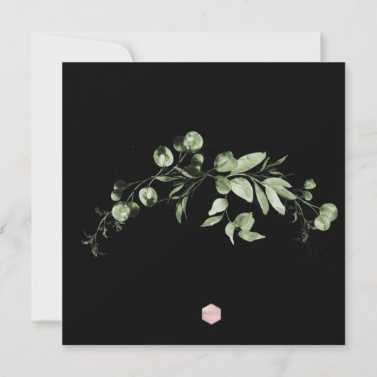 PixDezines H2 Grüne Eukalyptus Save the Date (Rückseite)