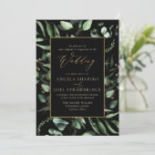 PixDezines H2 Grüne Rustikale Eukalyptus Einladung (Stehend Vorderseite)