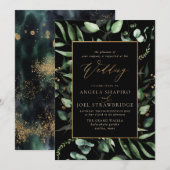 PixDezines H2 Grüne Rustikale Eukalyptus Einladung (Vorne/Hinten)