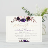 PixDezines H2 Herbst Blume Probe Abendessen Einladung (Stehend Vorderseite)