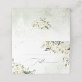 PixDezines H2 Hydrangeas Alabaster-Rose Platzkarte (Außenseite Aufgefaltet)