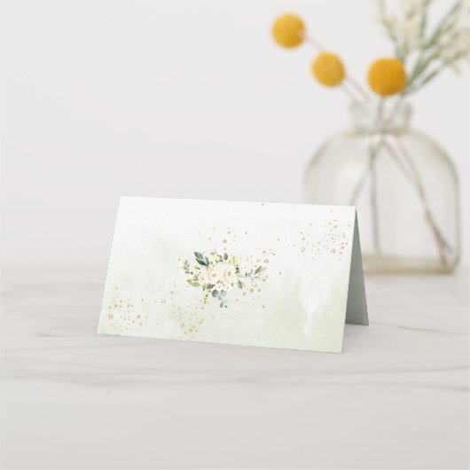 PixDezines H2 Hydrangeas Alabaster-Rose Platzkarte (Rückseite)