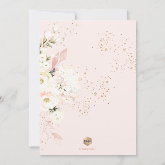 PixDezines H2 Hydrangeas Blush Rose Taufe Einladung (Rückseite)