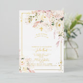 PixDezines H2 Hydrangeas Blush Rose Taufe Folieneinladung (Stehend vorne)