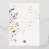 PixDezines H2 Hydrangeas Creme Rose Taufen Foil Folieneinladung (Rückseite)