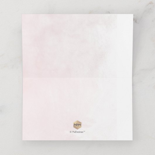 PixDezines H2 Hydrangeas Dusty Rose Platzkarte (Innenseite Aufgefaltet)