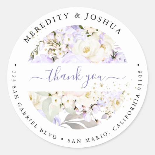 PixDezines H2 Lila Hydrangea Creme Rose Runder Aufkleber (Vorderseite)