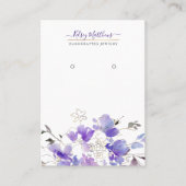 PixDezines H2 Lila Süßerbsen Ohrringe Visitenkarte (Vorderseite)