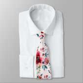 PixDezines H2 Mid Summer Flowers Burgundy Slate Krawatte (Gebunden)