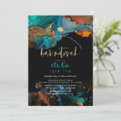 PixDezines H2 Moderne Galaxie Abstrakte Bar Mitzva Einladung (Stehend Vorderseite)