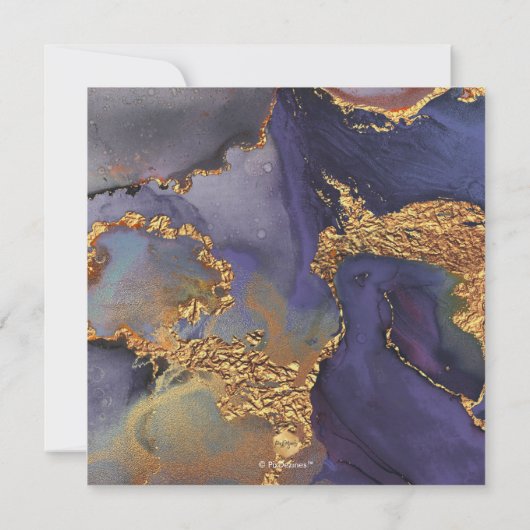 PixDezines H2 Moderne Galaxie Abstrakte Bar Mitzva Einladung (Rückseite)