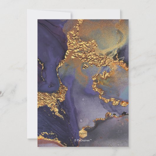 PixDezines H2 Moderne Galaxie Abstrakte Bar Mitzva Einladung (Rückseite)