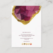 PixDezines H2 Quarz Crystal Garnet Red Visitenkarte (Rückseite)