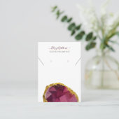 PixDezines H2 Quarz Crystal Garnet Red Visitenkarte (Stehend Vorderseite)