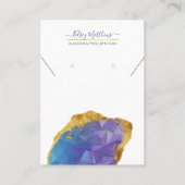 PixDezines H2 Quarz Crystal Ombre Blue Lila Visitenkarte (Vorderseite)