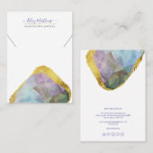 PixDezines H2 Quarz Crystal Ombre Lila Bus Visitenkarte (Vorne/Hinten)