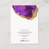 PixDezines H2 Quarz Crystal Rhodolite Garnet Visitenkarte (Rückseite)