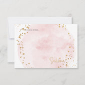 PixDezines H2 Rosa Baumwolle Bat Mitzvah Empfang Einladung (Rückseite)