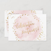 PixDezines H2 Rosa Baumwolle Bat Mitzvah Empfang Einladung (Vorne/Hinten)