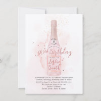 PixDezines H2 Rosa Champagner 90 Geburtstag