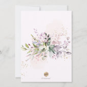 PixDezines H2 Rosa Eukalyptus Taufen Einladung (Rückseite)