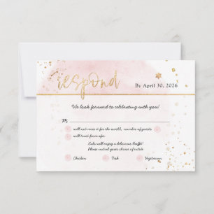 PixDezines H2 Rosafarben Zuckerwatte Mitzvah RSVP Einladung
