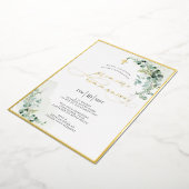 PixDezines H2 Rustic Eucalyptus Première Communion Folieneinladung (Gedreht)