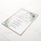 PixDezines H2 Rustic Eucalyptus Première Communion Folieneinladung (Gedreht)