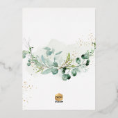 PixDezines H2 Rustic Eucalyptus Première Communion Folieneinladung (Rückseite)